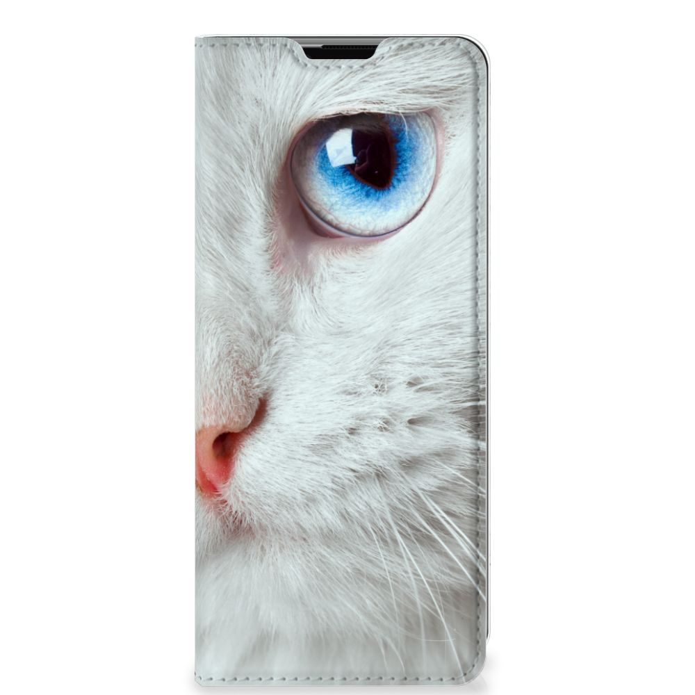 Sony Xperia 5 II Hoesje maken Witte Kat - B2C Telecom