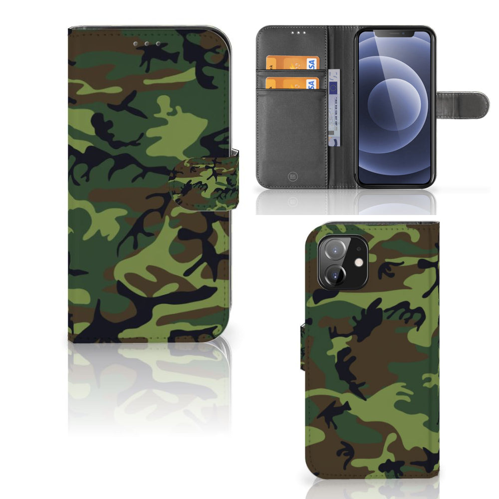 iPhone 12 | 12 Pro (6.1") Telefoon Hoesje Army Dark