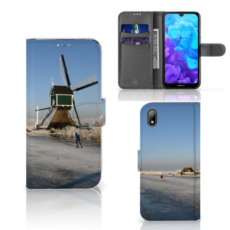 Huawei Y5 (2019) Flip Cover Schaatsers