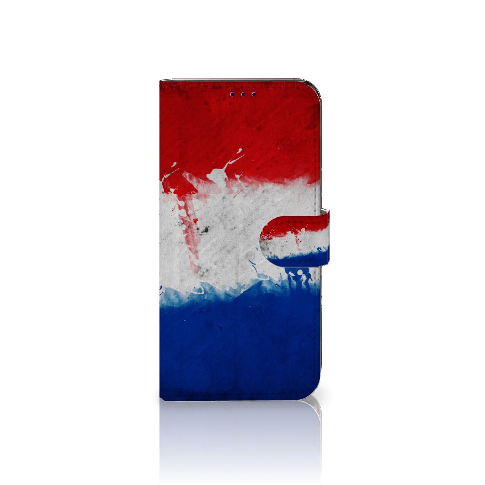 OnePlus Nord CE 2 Bookstyle Case Nederland met artistiek ontwerp van de Nederlandse vlag.