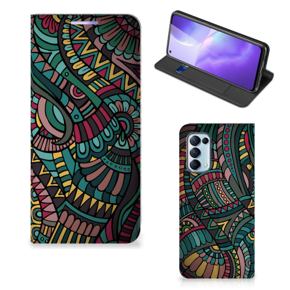 OPPO Find X3 Lite Hoesje met Magneet Aztec