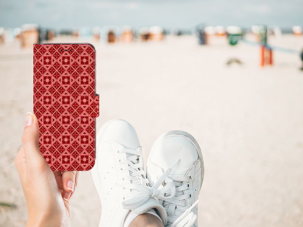 Huawei P20 Lite Telefoon Hoesje Batik Rood