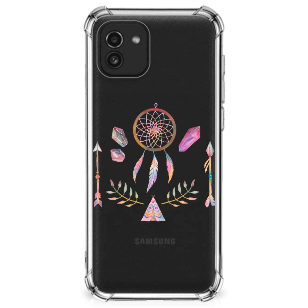 Samsung Galaxy A03 Stevig Bumper Hoesje Boho Dreamcatcher B2C Telecom