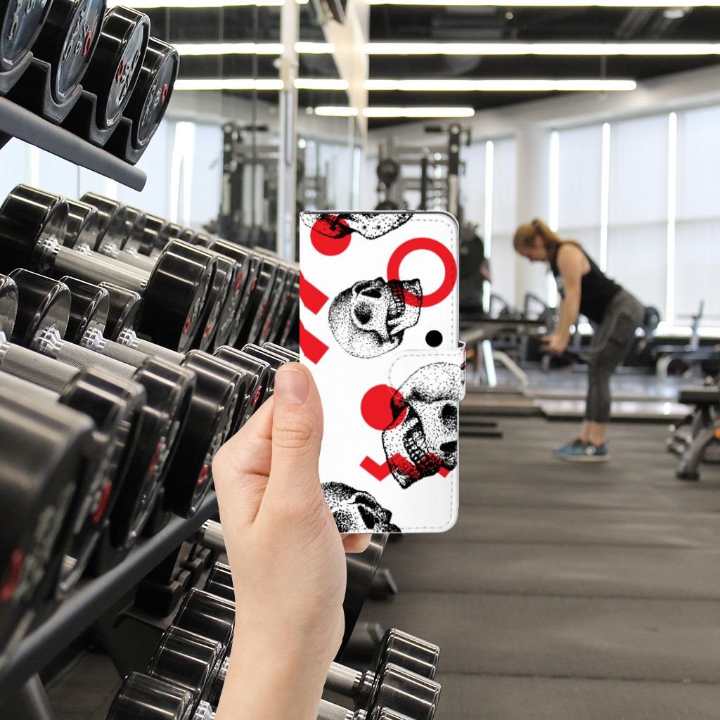 Telefoonhoesje met Naam Xiaomi Mi 9 Lite Skull Red