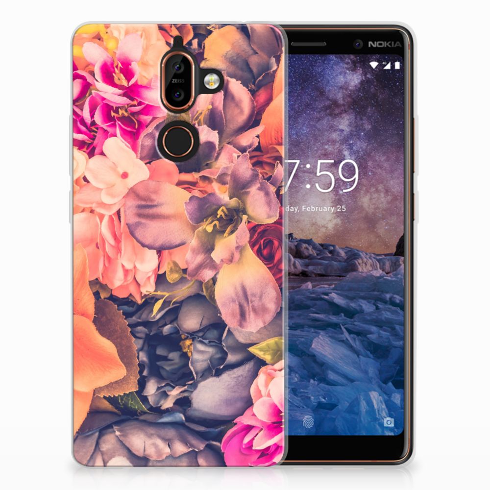 Nokia 7 Plus TPU Case Bosje Bloemen