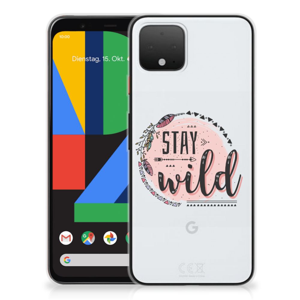 Google Pixel 4 Telefoonhoesje met Naam Boho Stay Wild