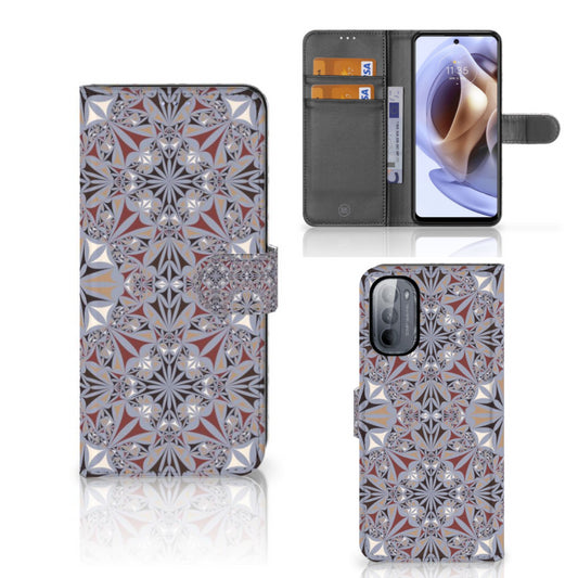 Motorola Moto G31 | G41 Bookcase Flower Tiles