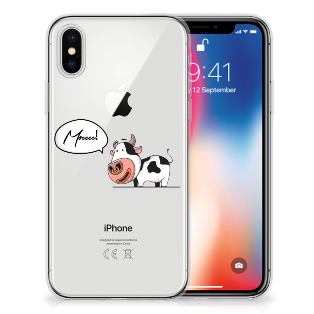 Apple iPhone X | Xs Telefoonhoesje met Naam Cow