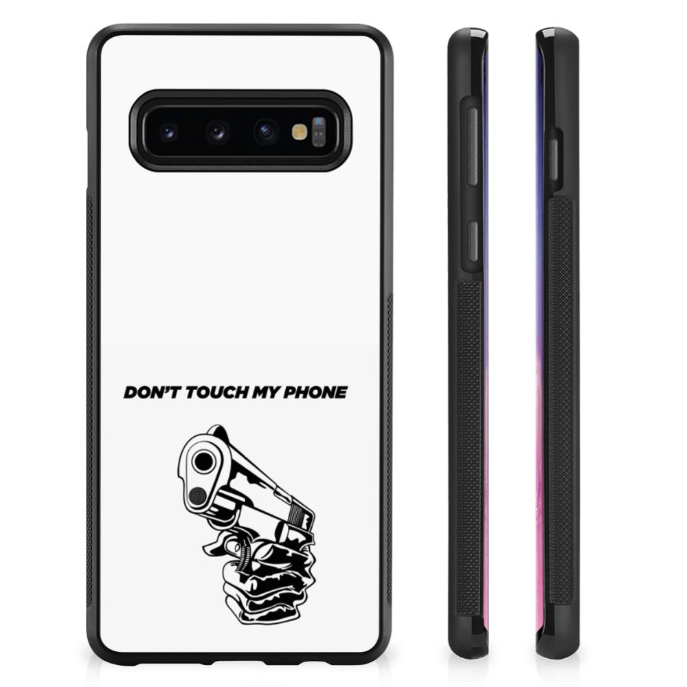 Samsung Galaxy S10+ TPU Hoesje Gun Don't Touch My Phone B2C Telecom