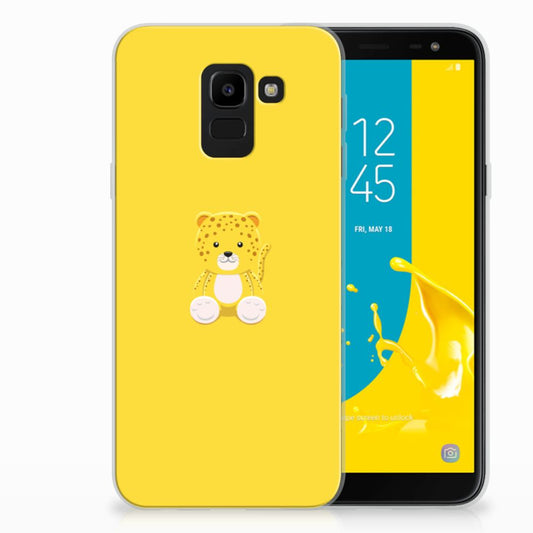 Samsung Galaxy J6 2018 Telefoonhoesje met Naam Baby Leopard