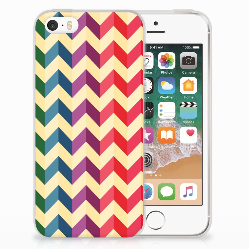 Apple iPhone SE | 5S TPU bumper Zigzag Multi Color