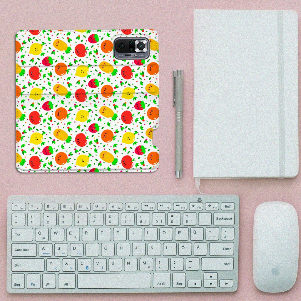 Xiaomi Redmi Note 10 Pro Flip Style Cover Fruits - B2C Telecom