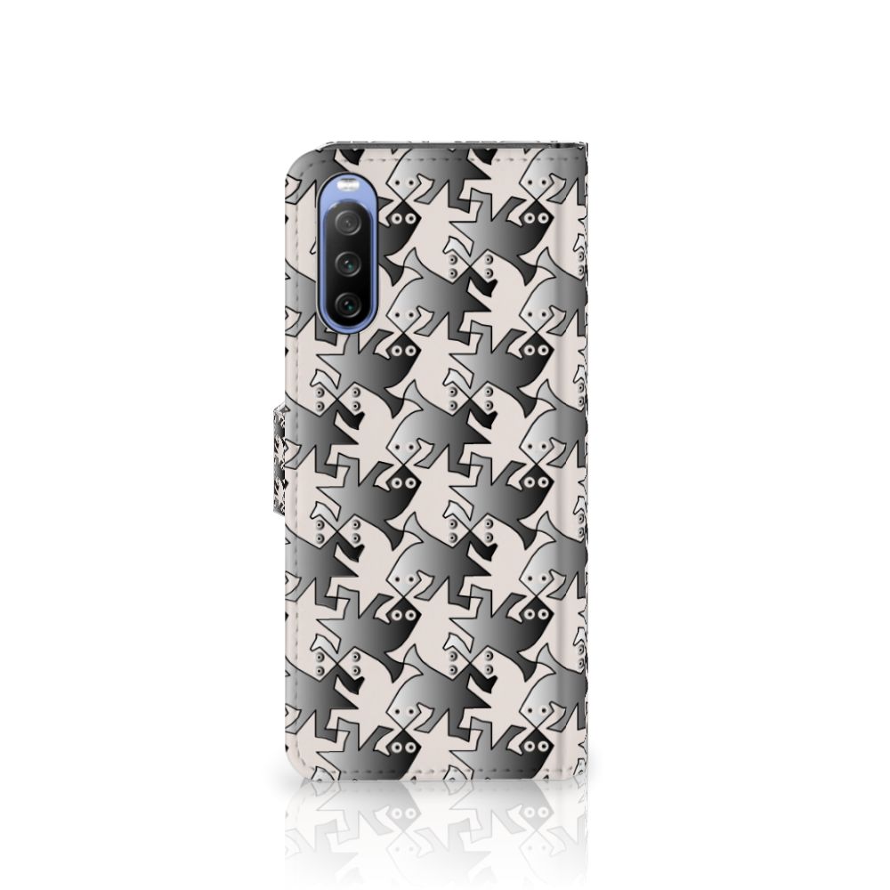 Sony Xperia 10 III Telefoonhoesje met Pasjes Salamander Grey