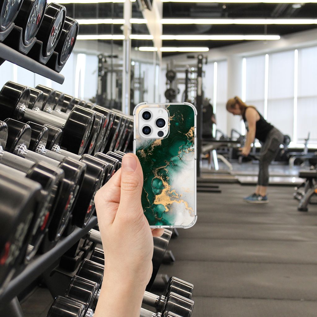 Anti-Shock Hoesje voor Apple iPhone 13 Pro Marmer Groen B2C Telecom