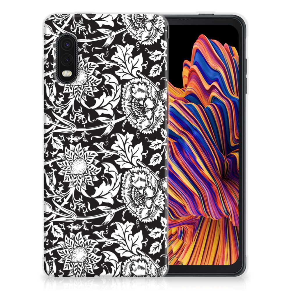 Samsung Xcover Pro TPU Case Black Flowers