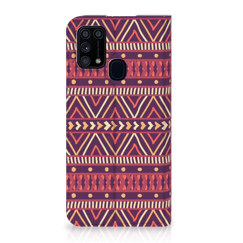 Samsung Galaxy M31 Hoesje met Magneet Aztec Paars - B2C Telecom