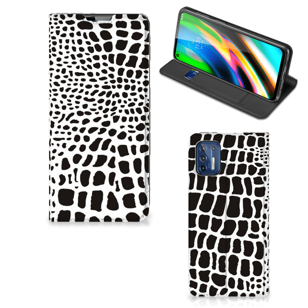 Motorola Moto G9 Plus Hoesje maken Slangenprint - B2C Telecom