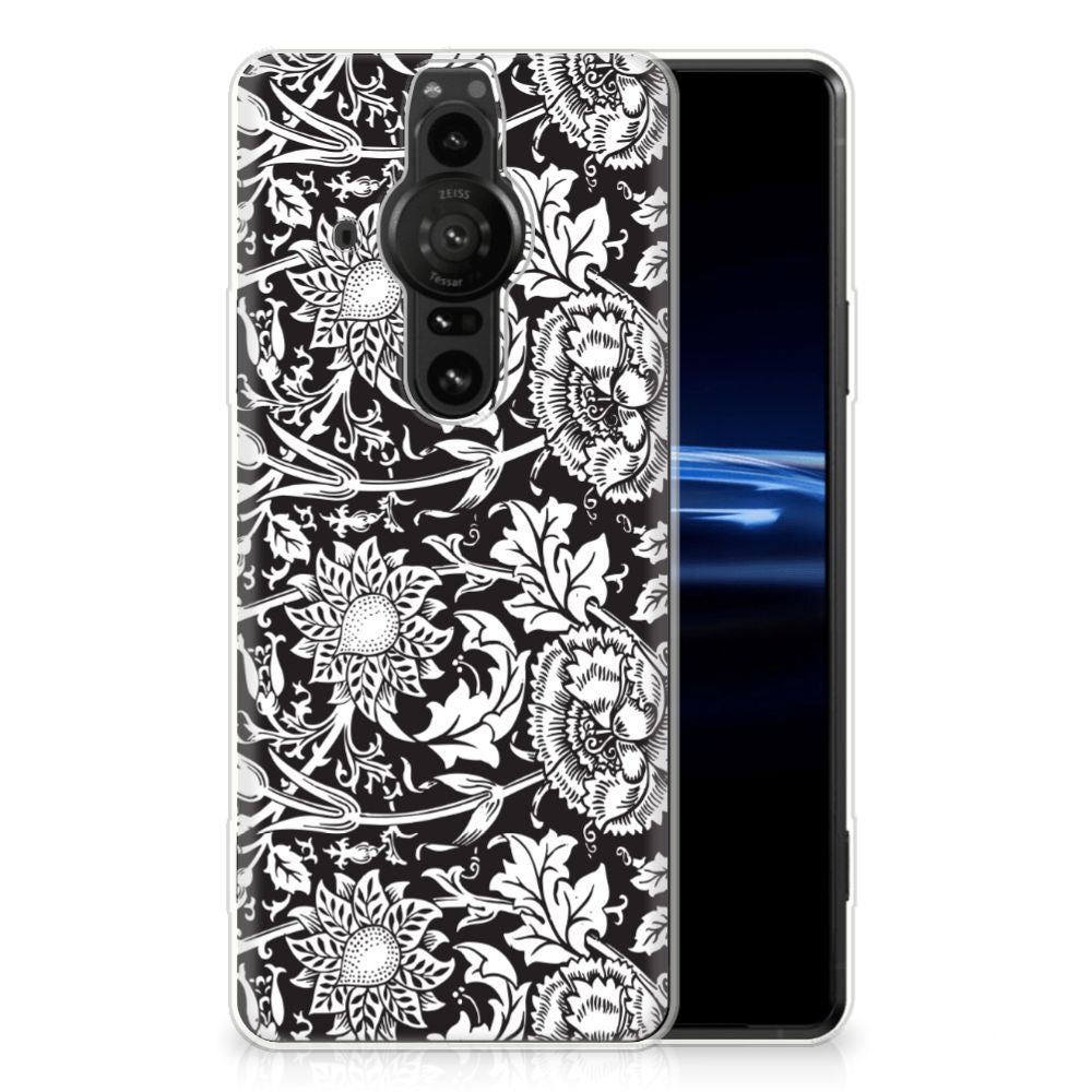 Sony Xperia Pro-I TPU Case Black Flowers B2C Telecom