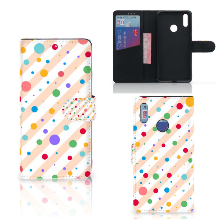 Huawei Y7 (2019) Telefoon Hoesje Dots