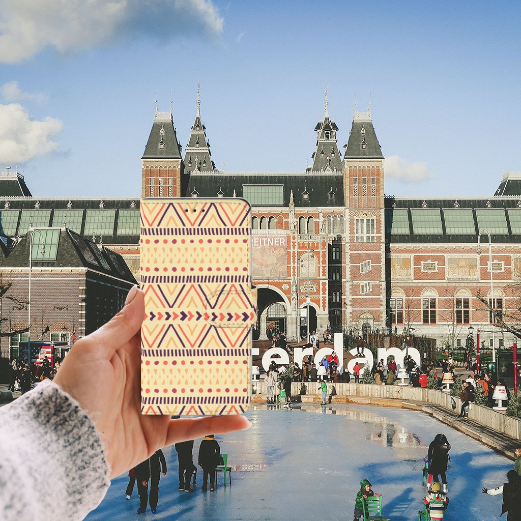 Huawei P10 Lite Telefoon Hoesje Aztec Yellow