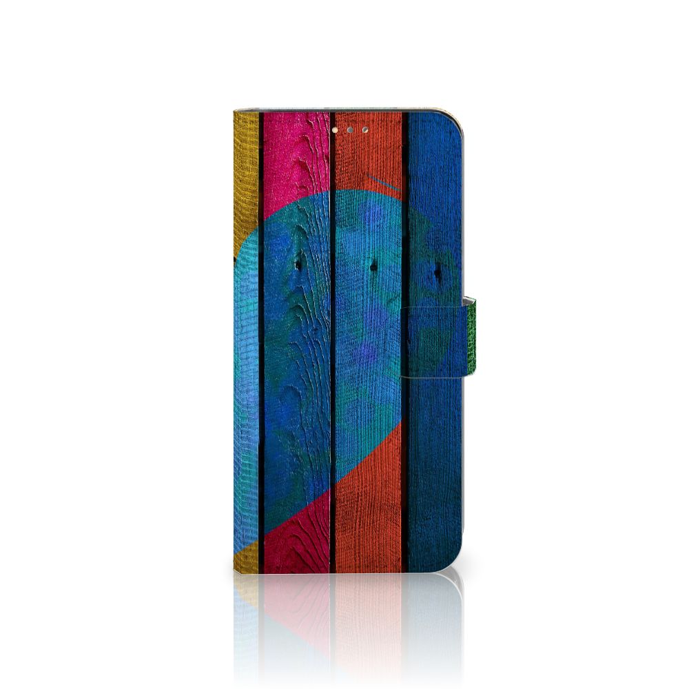 OPPO A15 Book Style Case Wood Heart - Cadeau voor je Vriend