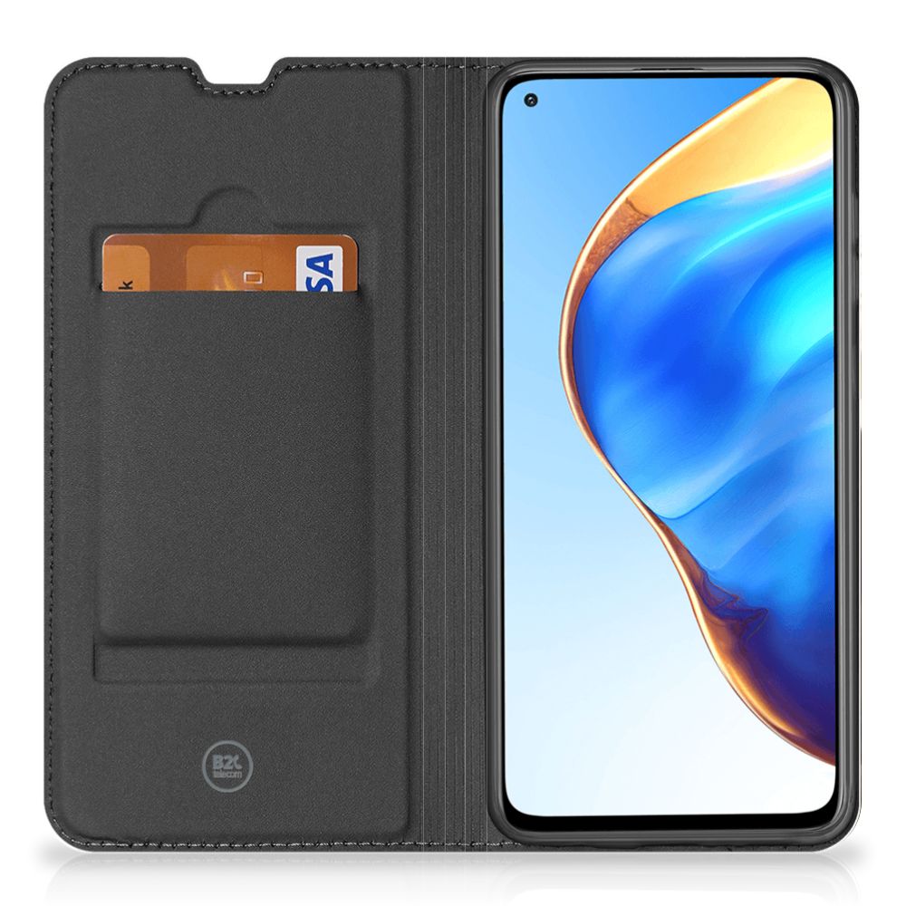 Xiaomi Mi 10T | 10T Pro Hoesje maken Design Cowboy met een vermogen om kaarten op te bergen, zwart design.