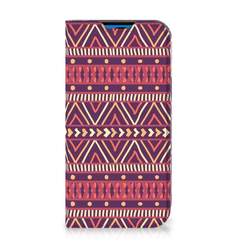iPhone 14 Pro Hoesje met Magneet Aztec Paars - B2C Telecom