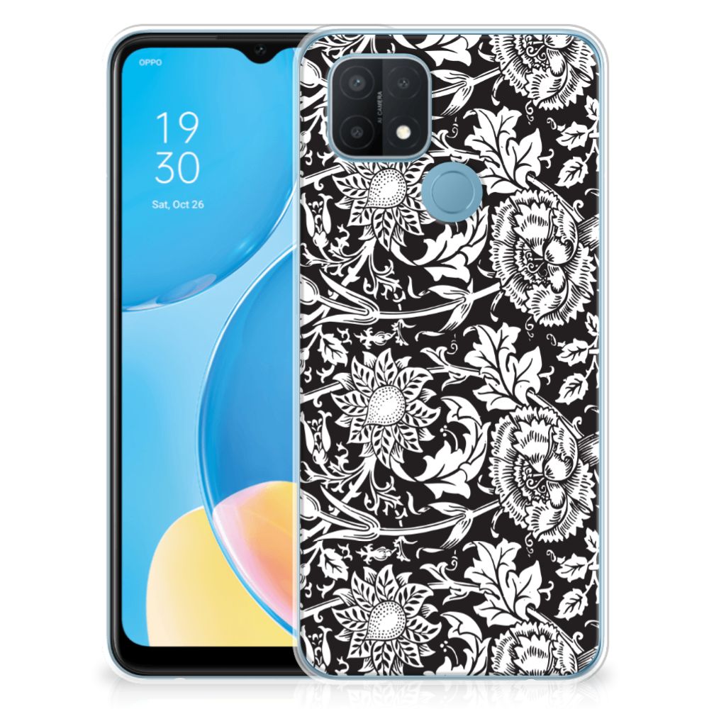 OPPO A15 TPU Case Black Flowers B2C Telecom