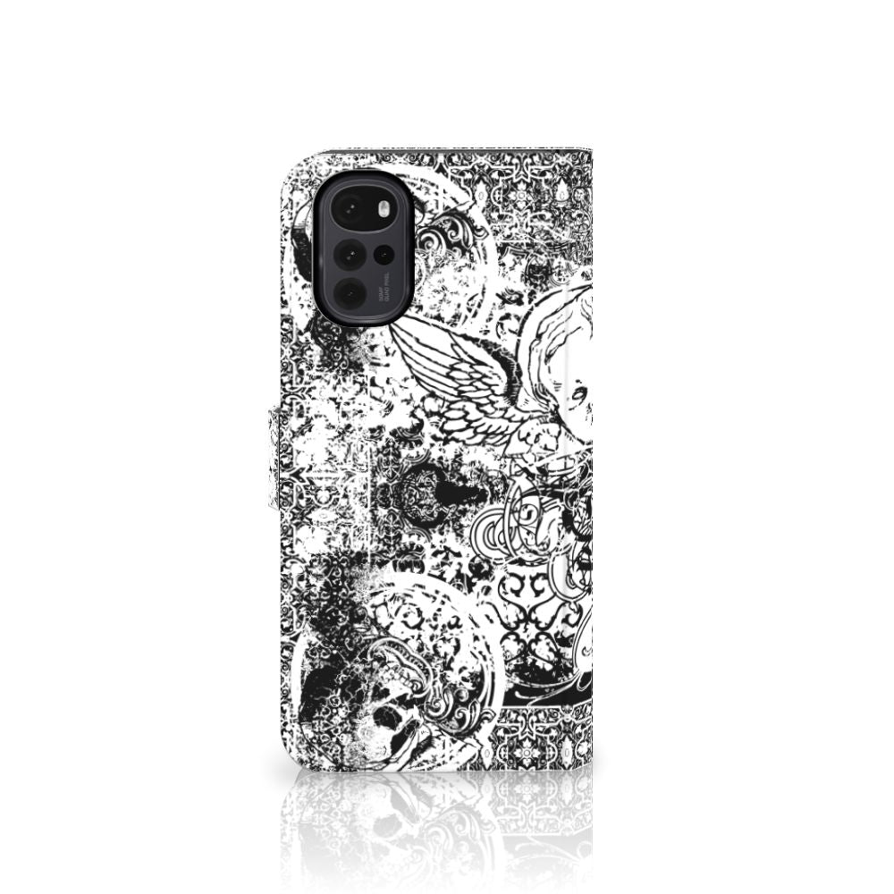 Telefoonhoesje met Naam Motorola Moto G22 Skulls Angel