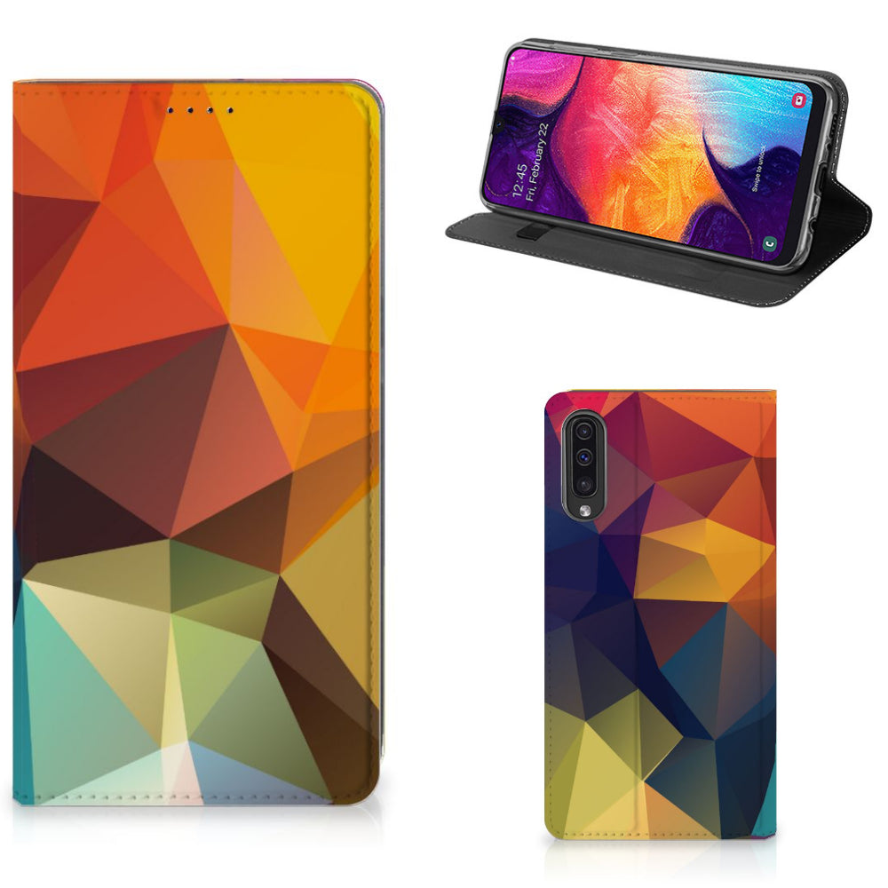 Samsung Galaxy A50 Stand Case Polygon Color