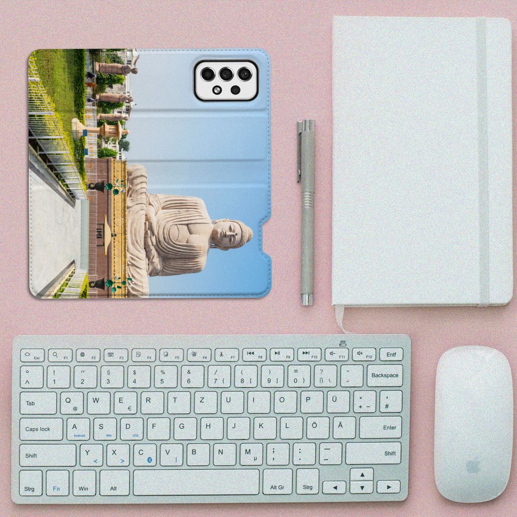 Samsung Galaxy A73 Book Cover Boeddha - B2C Telecom