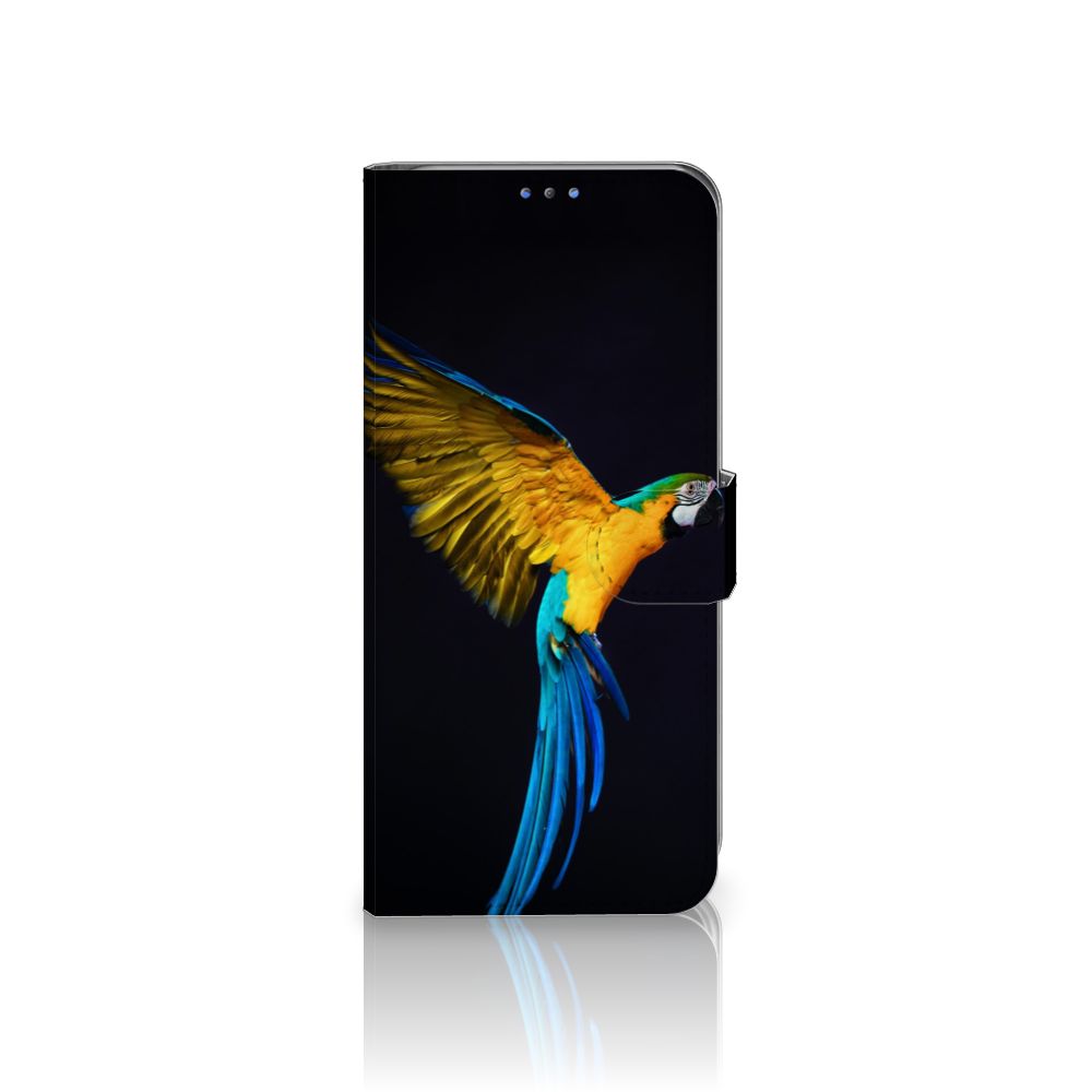 Motorola G8 Power Lite Telefoonhoesje met Pasjes Papegaai