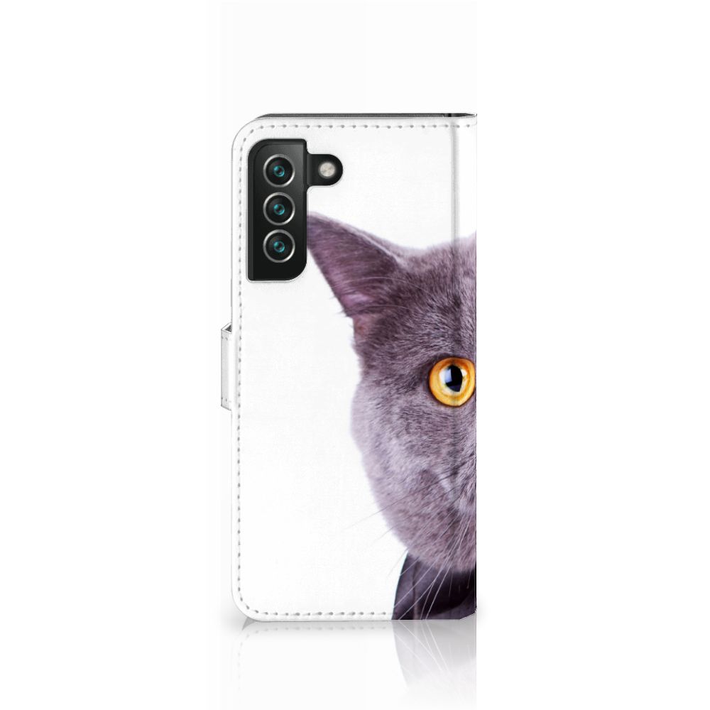 Samsung Galaxy S22 Plus Telefoonhoesje met Pasjes Kat