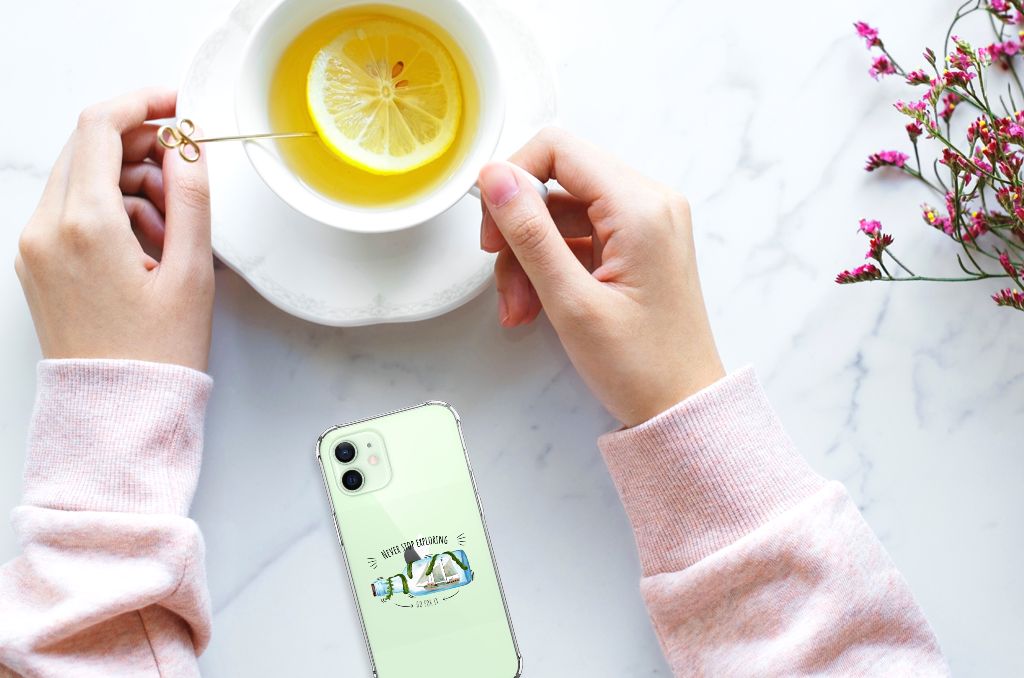 iPhone 12 Mini Stevig Bumper Hoesje Boho Bottle B2C Telecom