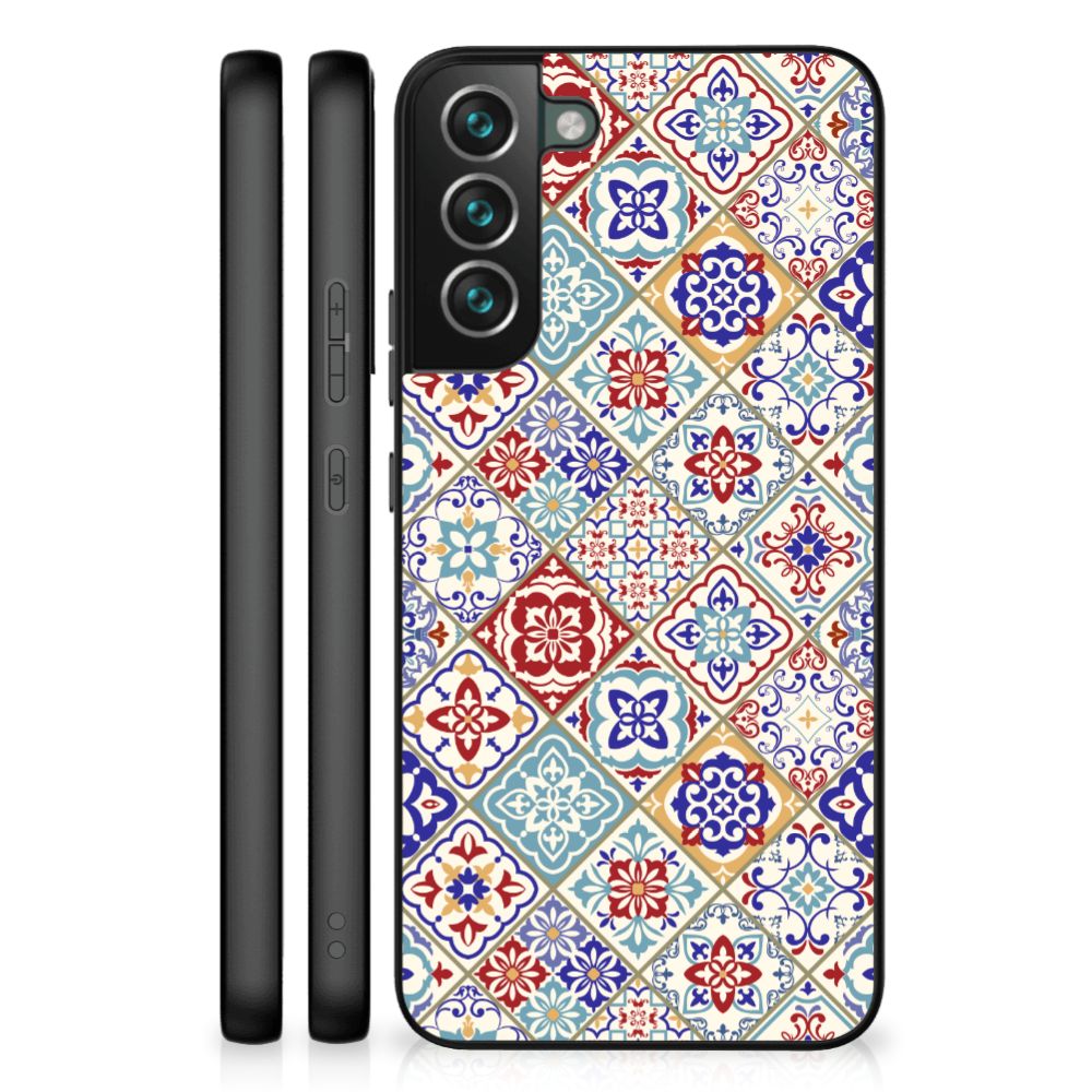 Samsung Galaxy S22 Plus Marmeren Print Telefoonhoesje Tiles Color