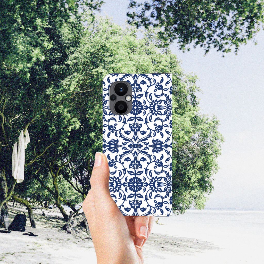 OPPO Reno8 Lite Smart Cover Flower Blue - B2C Telecom