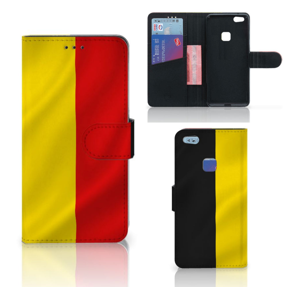 Huawei P10 Lite Bookstyle Case Belgische Vlag