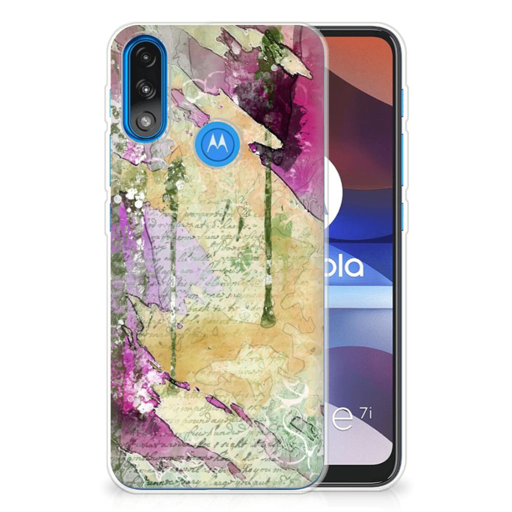 Hoesje maken Motorola Moto E7/E7i Power Letter Painting