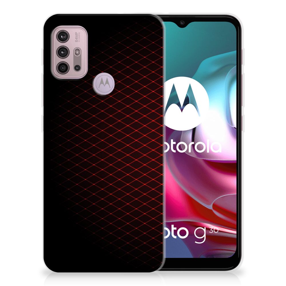 Motorola Moto G30 | G10 TPU bumper Geruit Rood