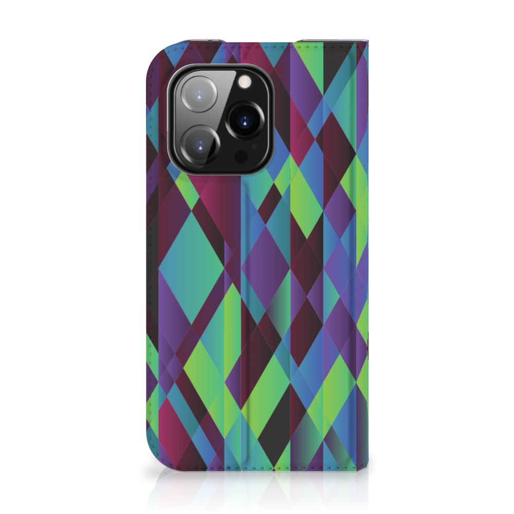 iPhone 14 Pro Stand Case Abstract Green Blue - B2C Telecom