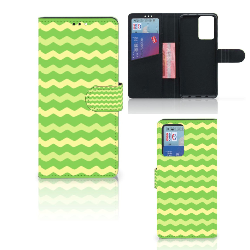 Xiaomi Redmi Note 10 Pro Telefoon Hoesje Waves Green