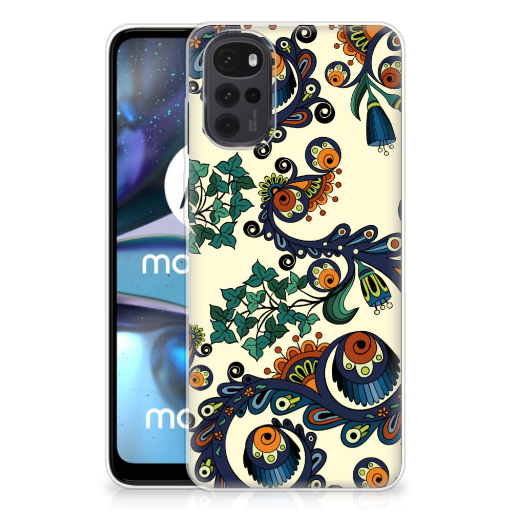 Siliconen Hoesje Motorola Moto G22 Barok Flower B2C Telecom