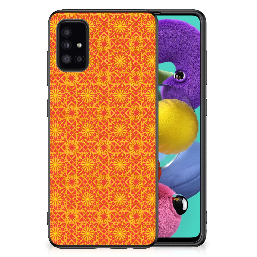 Samsung Galaxy A51 Bumper Case Batik Oranje