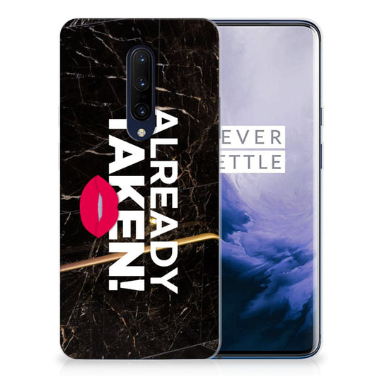 OnePlus 7 Pro Siliconen hoesje met naam Already Taken Black