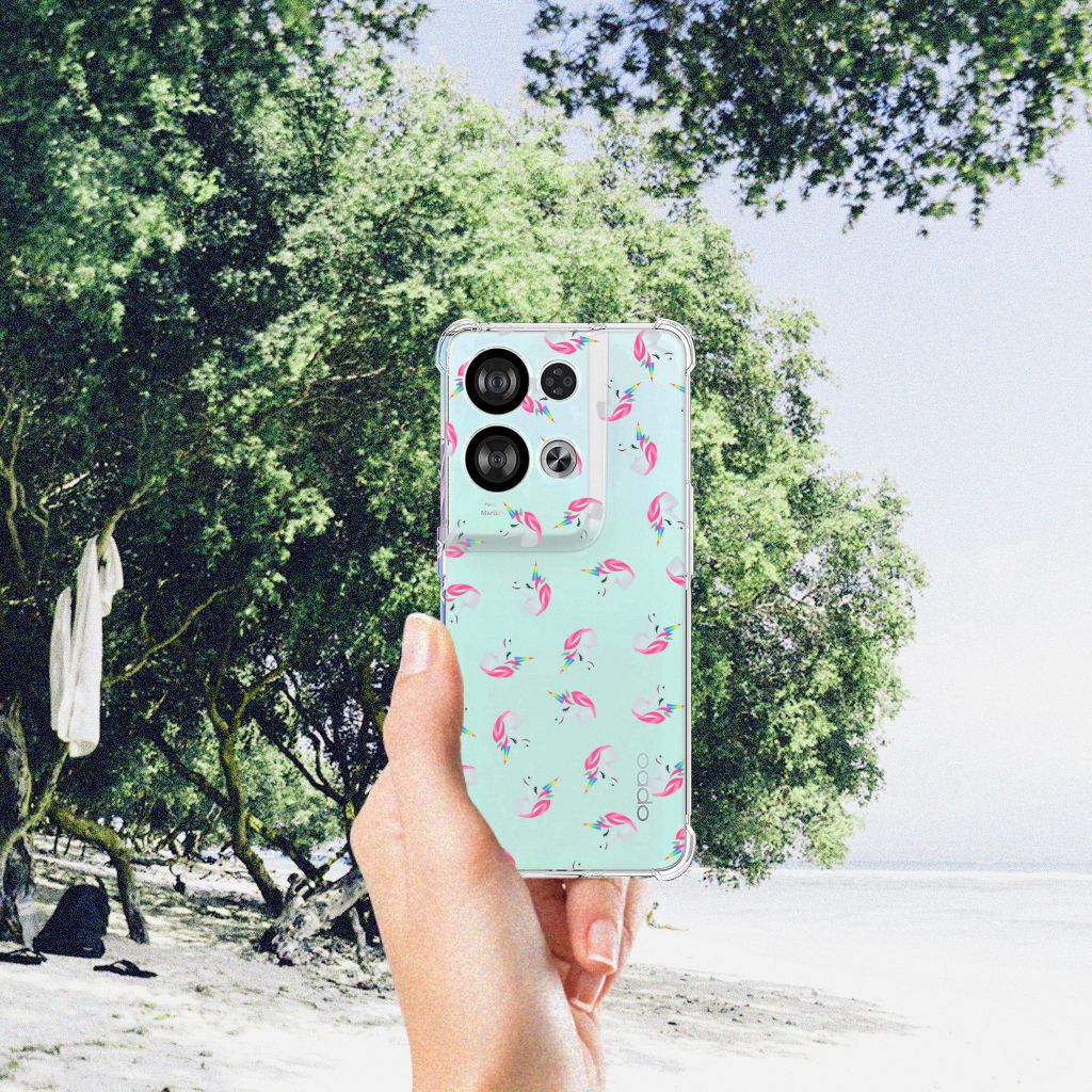 Doorzichtige Silicone Hoesje voor OPPO Reno8 Unicorns B2C Telecom