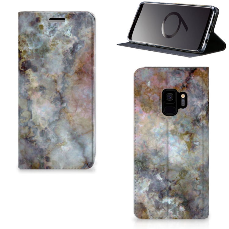 Samsung Galaxy S9 Standcase Marmer Grijs