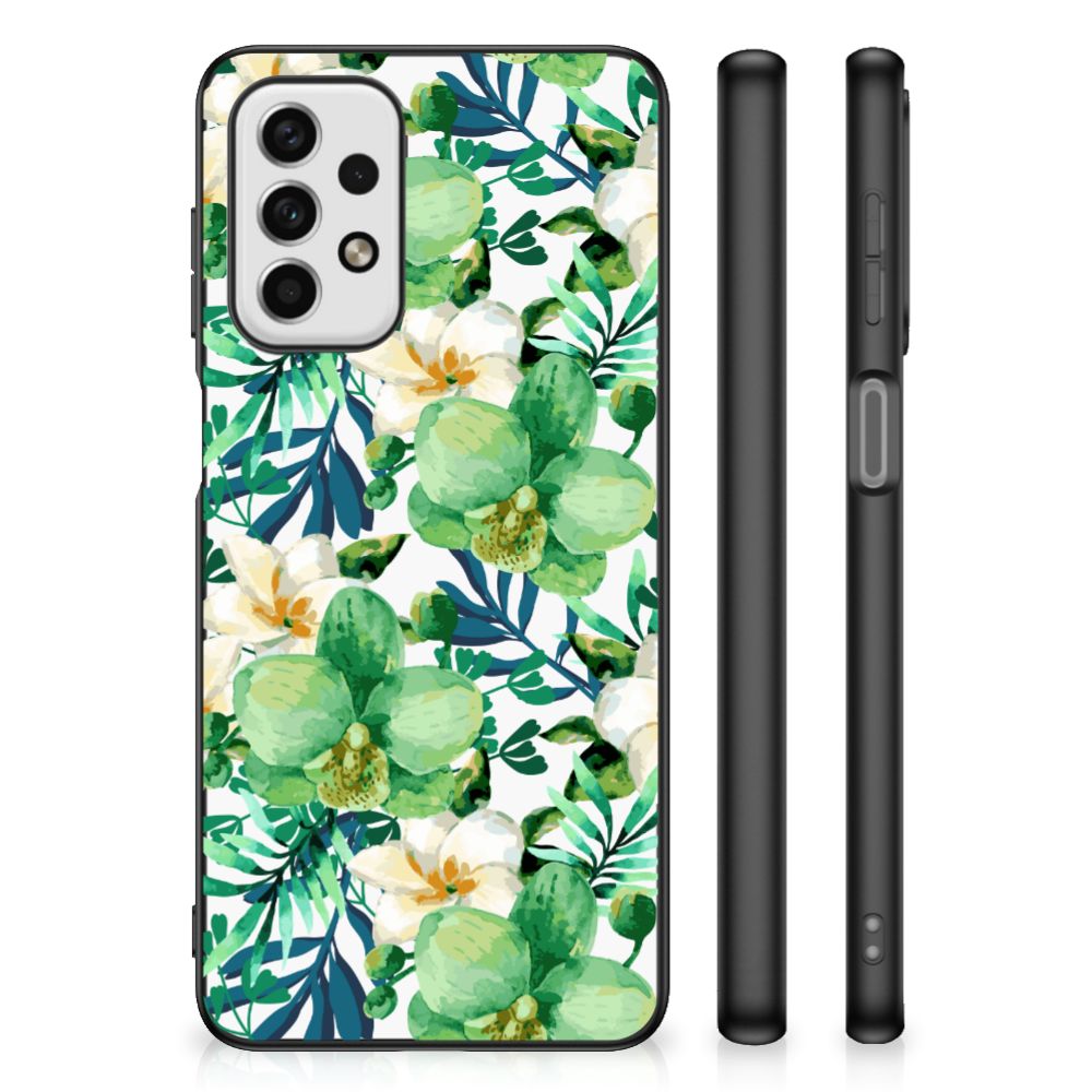Samsung Galaxy A23 Bloemen Hoesje Orchidee Groen
