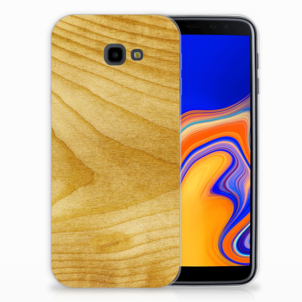 Samsung Galaxy J4 Plus (2018) Bumper Hoesje Licht Hout