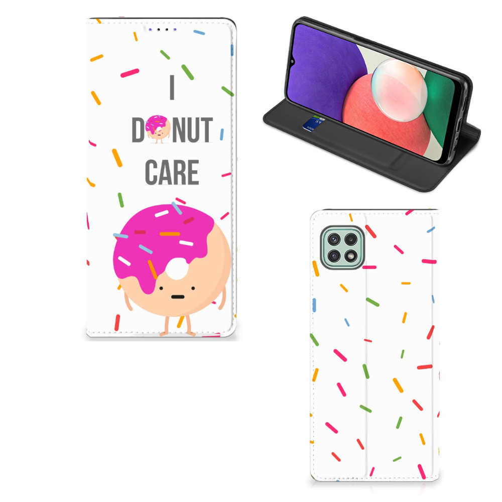 Samsung Galaxy A22 5G Flip Style Cover Donut Roze - B2C Telecom
