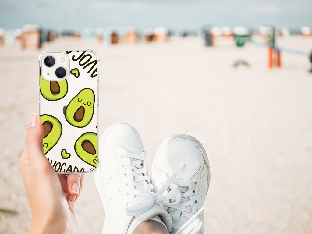 iPhone 13 Stevig Bumper Hoesje Avocado Singing B2C Telecom